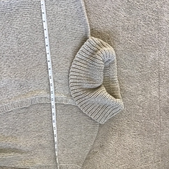 Oatmeal cowl neck cross over sweater - Picture 5 of 10